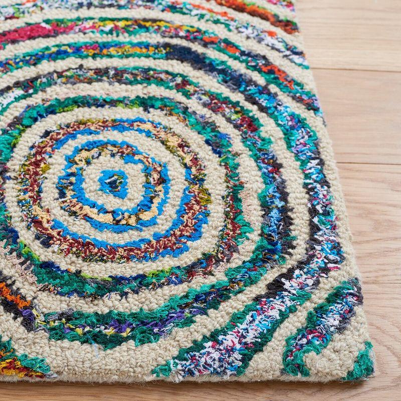 Nantucket 4' x 4' Multicolor Hand-Tufted Wool Square Rug