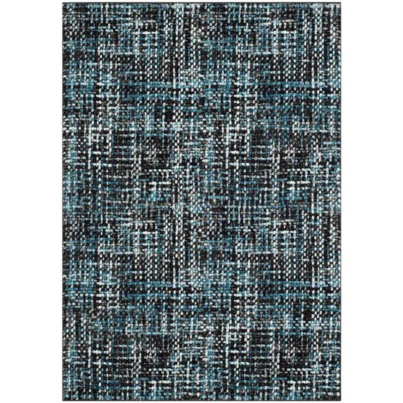 Blue Floral Hand-Knotted Synthetic 4' x 6' Rug