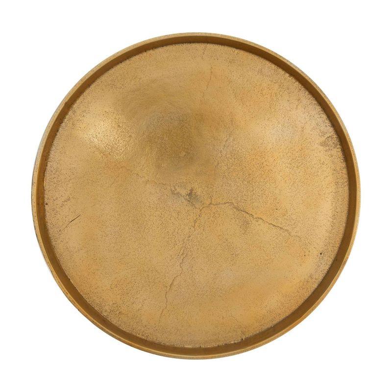 Set of 2 Modern Round Nested Table Antique Gold - Zm Home