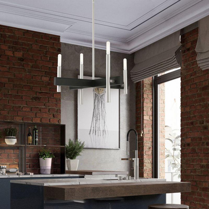 Livex Lighting Denmark 4 - Light Chandelier in  Brushed Nickel