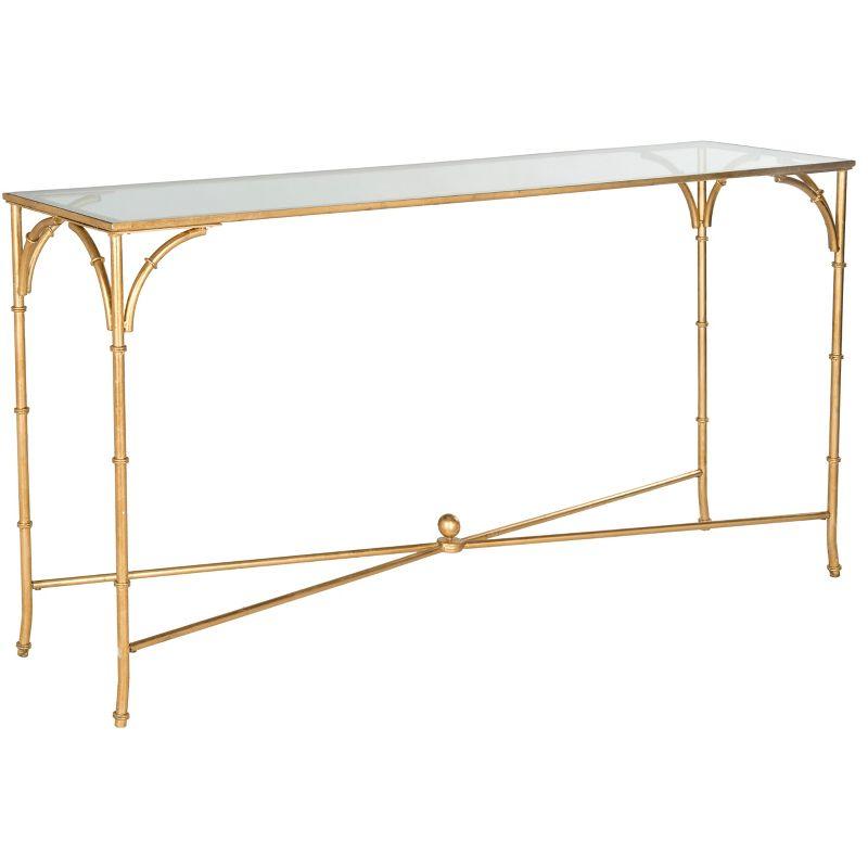 Maurice Console Table - Gold/Glass - Safavieh