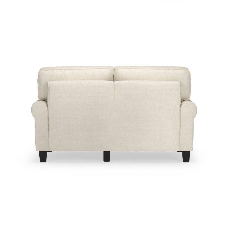 Serta Copenhagen 61" Rolled Arm Sofa, Easy Care Fabric, Soft Pillow Back, Pocket Coil Seat Cushions