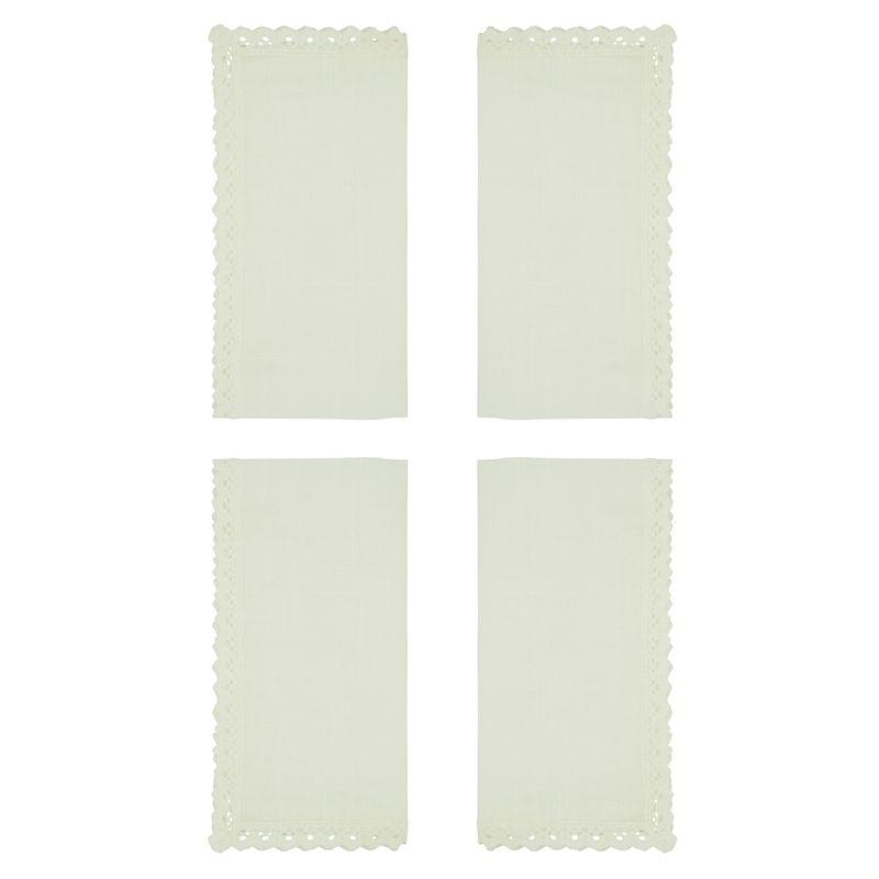 Saro Abilene Collection Polyester Square Napkin (Set of 4)