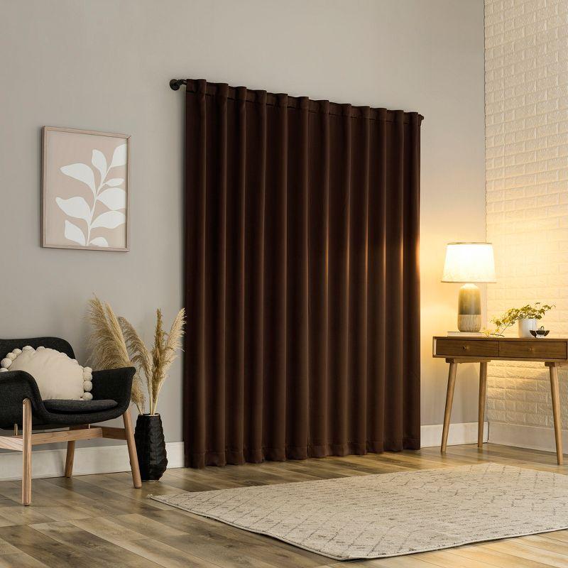 Aria Magnetic Closure Theater Grade 100% Blackout Back Tab Curtain Panel Pair