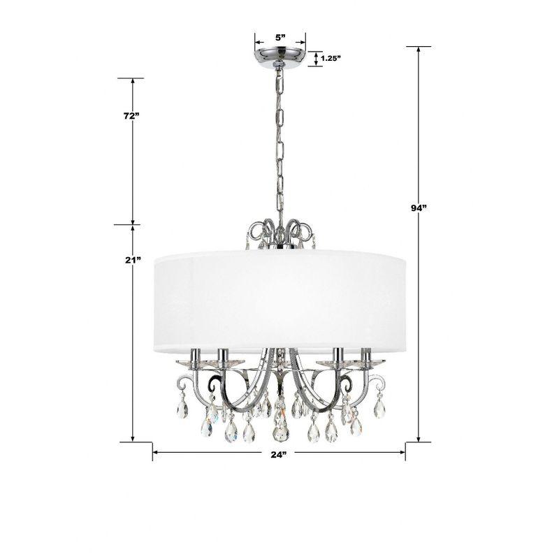 Crystorama Lighting Othello 5 - Light Chandelier in  Polished Chrome