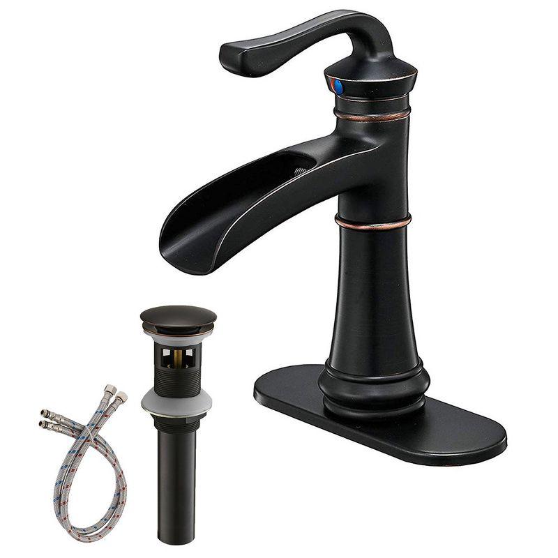 Oil Rubbed Bronze Single Handle Waterfall Bathroom Faucet