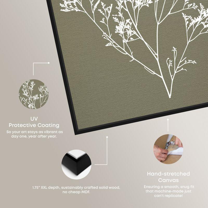 Art Remedy Timeless Leaf I Minimalistic Botanical and Floral Art Prints, 10" x 15", Black Frame