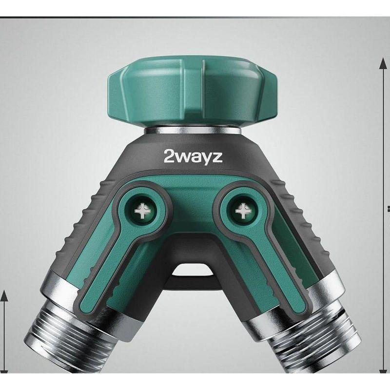 2WAYZ Dual Outlet Water Hose Splitter - 360° Rotation