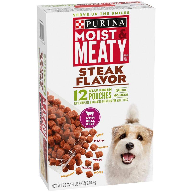 Moist & Meaty Beef Steak Flavor Dry Dog Food - 12ct