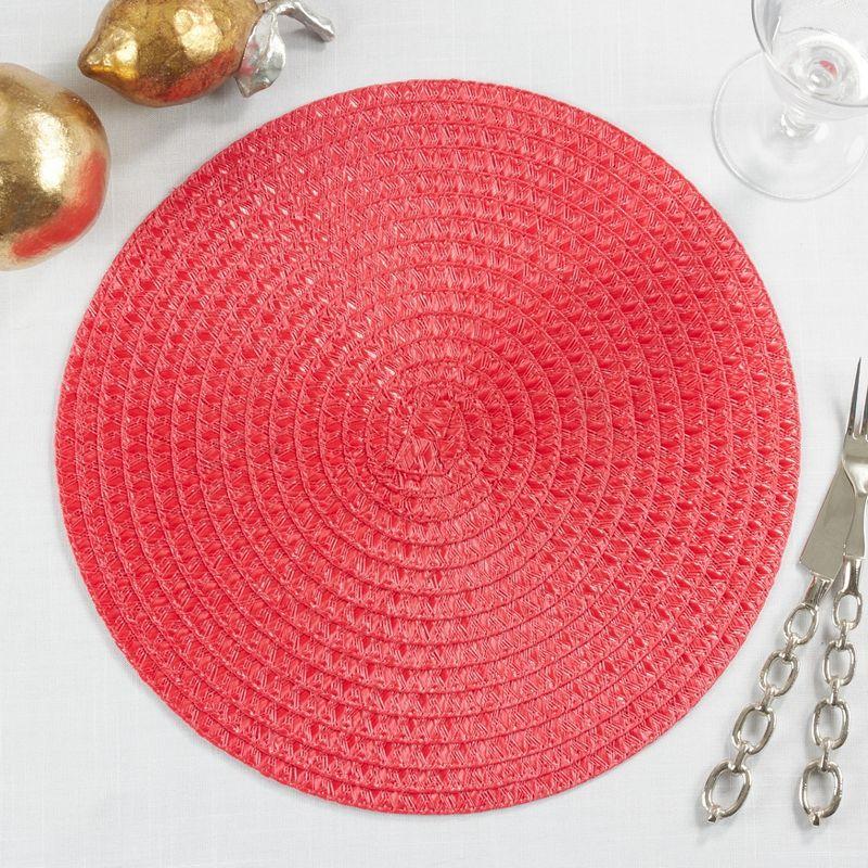 Saro Lifestyle Round Design Table Mats (Set of 4)