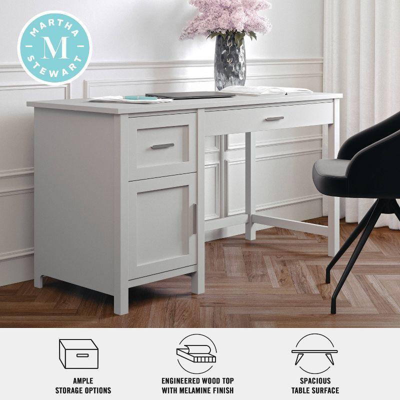 Teague Martha Stewart Shaker Style Home Office Desk with Storage