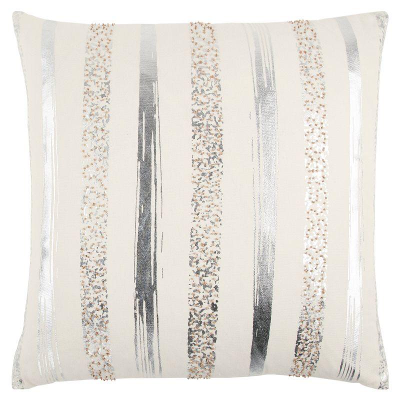 Sequined Cotton Throw Pillow