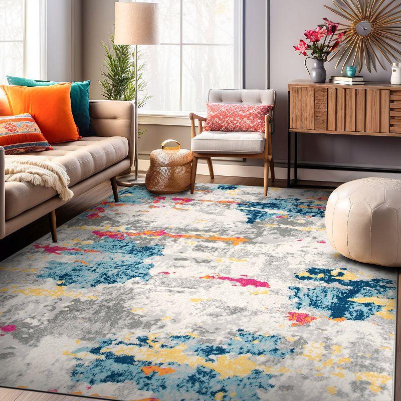 World Rug Gallery Distressed Abstract Pattern Area Rug