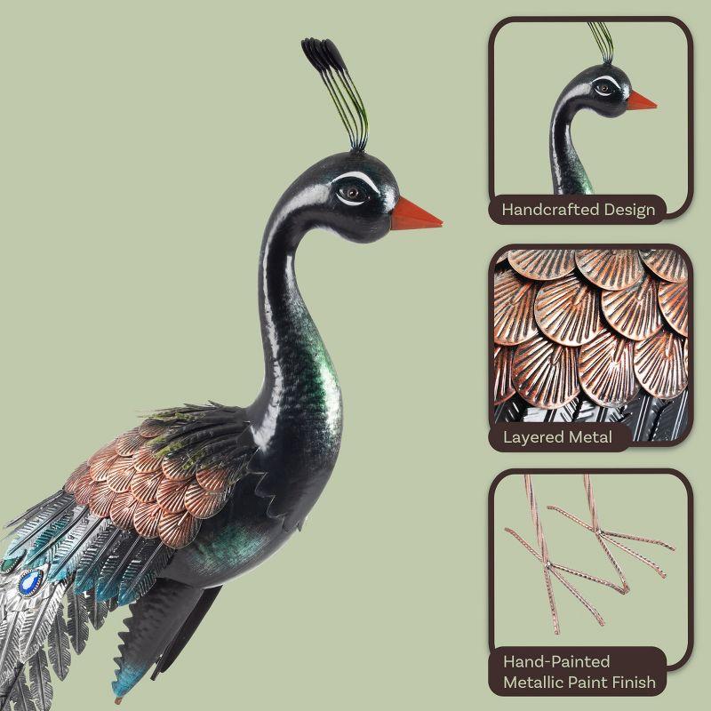 Pure Garden 37-inch Outdoor Peacock Garden Statue