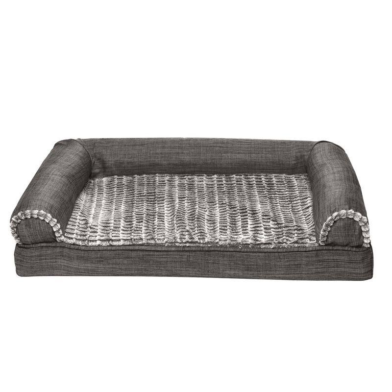 FurHaven Luxe Fur & Performance Linen Sofa Bed