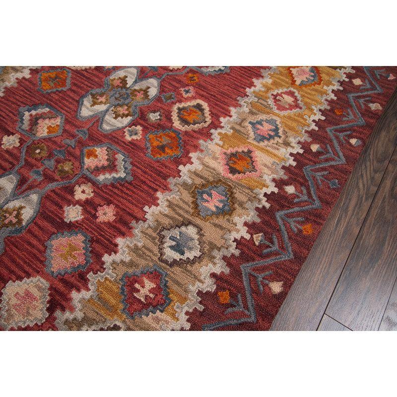 Arlington Nomadic Red Wool 5' x 8' Hand-Tufted Area Rug