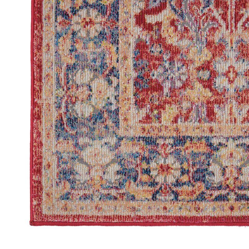 Global Vintage GLB02 Red Area Rug Persian Vintage Floral By Nourison