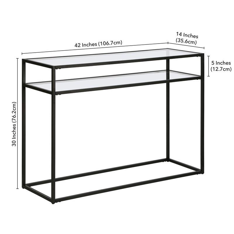 42 Inches Black Console Table - Henn&Hart