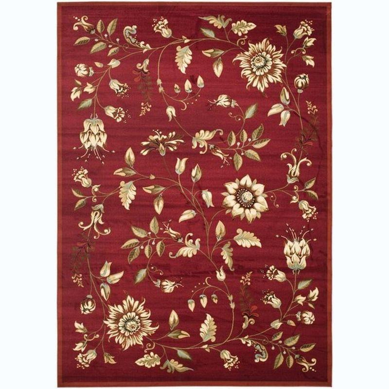 Lyndhurst LNH552 Power Loomed Area Rug - Red/Multi - 8'x11' - Safavieh
