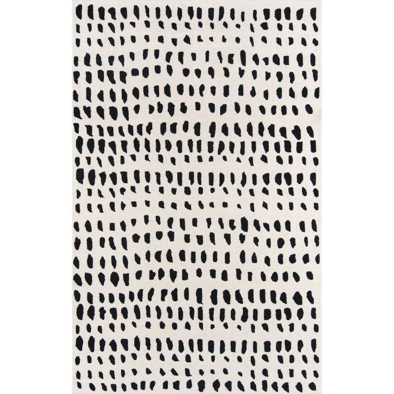 3'6"x5'6" Delmar Area Rug Ivory - Novogratz by Momeni: Chevron Pattern, Low Pile Wool, Indoor Accent Rug