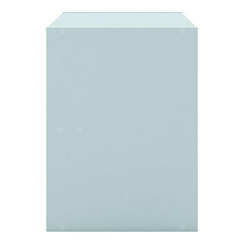 24/7 Shop At Home 15.7" Silkpath Modern 2 Drawer Stackable and Modular Bookcase Light Blue