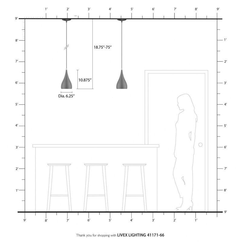 Schultz Single Light Metal Dimmable Pendant