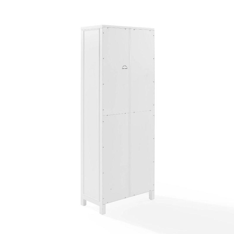 Crosley Cutler Storage Pantry White : Modern Farmhouse Style, 4 Fixed & Adjustable Shelves, MDF Wood Veneer, 65" Height