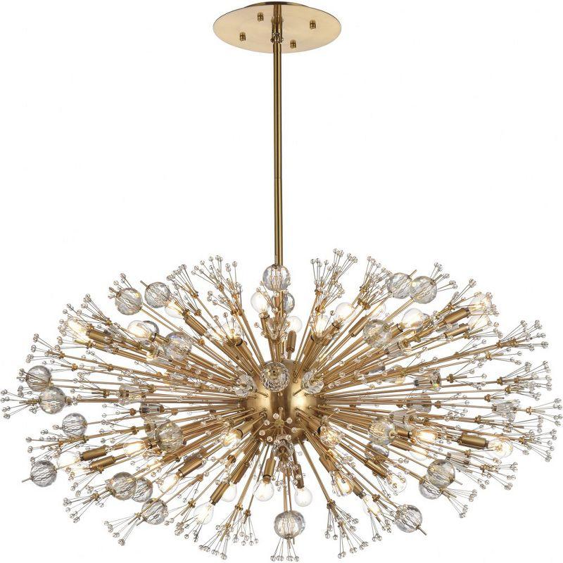 Vera 38-Light Gold and Crystal Pendant Chandelier