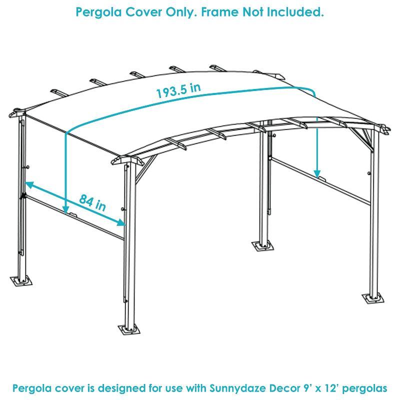 Sunnydaze 9 x 12 Polyester Retractable Pergola Canopy Shade