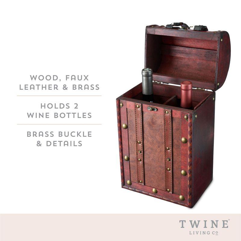 Twine Twine Chateau 2 Bottle Antique Wine Box