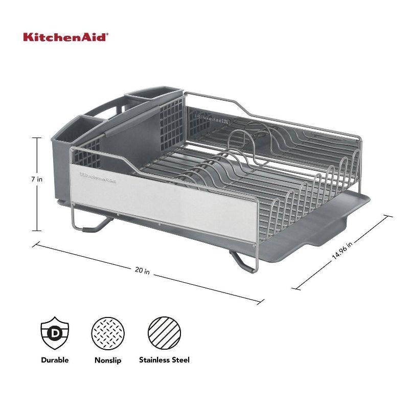 KitchenAid® Full Size Dish Rack, Light Grey