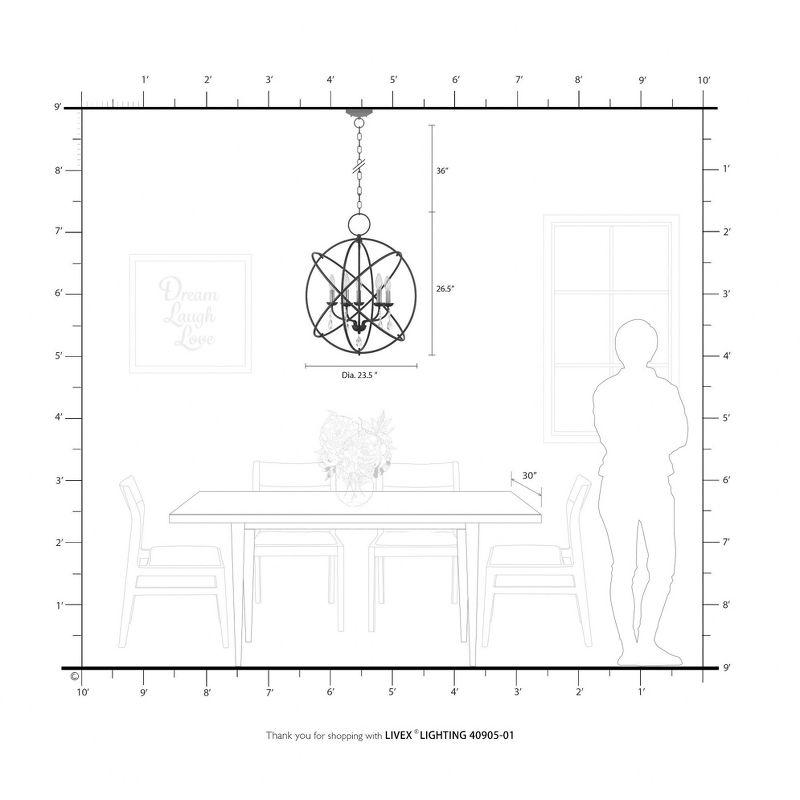 Livex Lighting Aria 5 - Light Chandelier in  Antique Brass