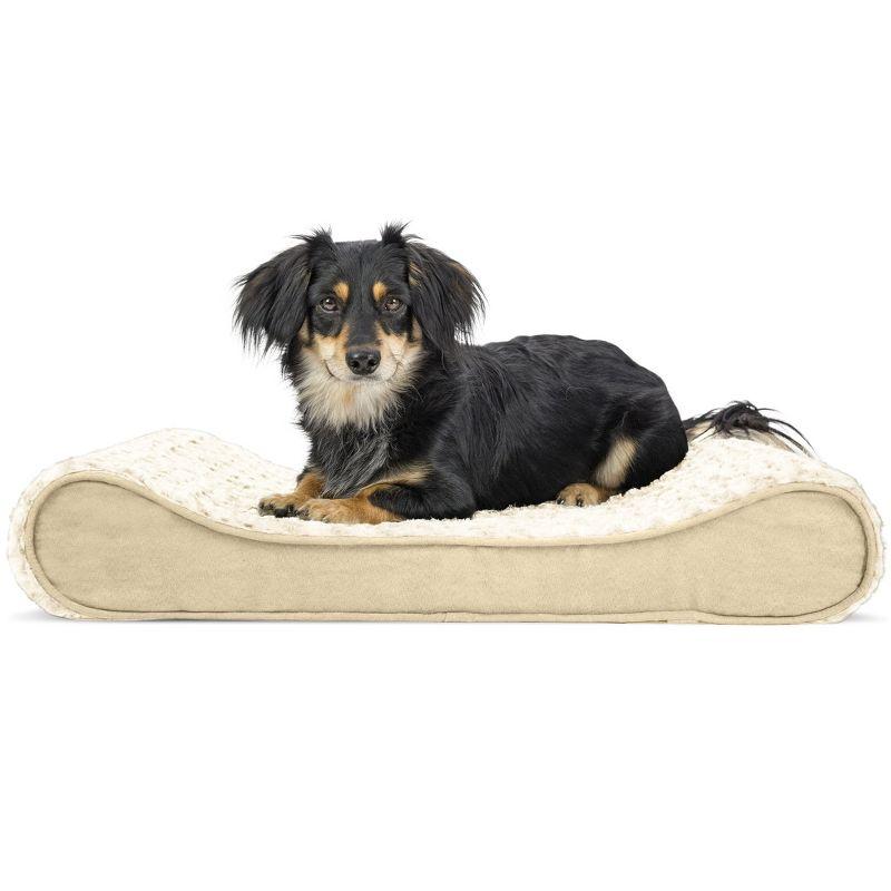 FurHaven Ultra Plush Luxe Lounger Orthopedic Foam Contour Dog Bed