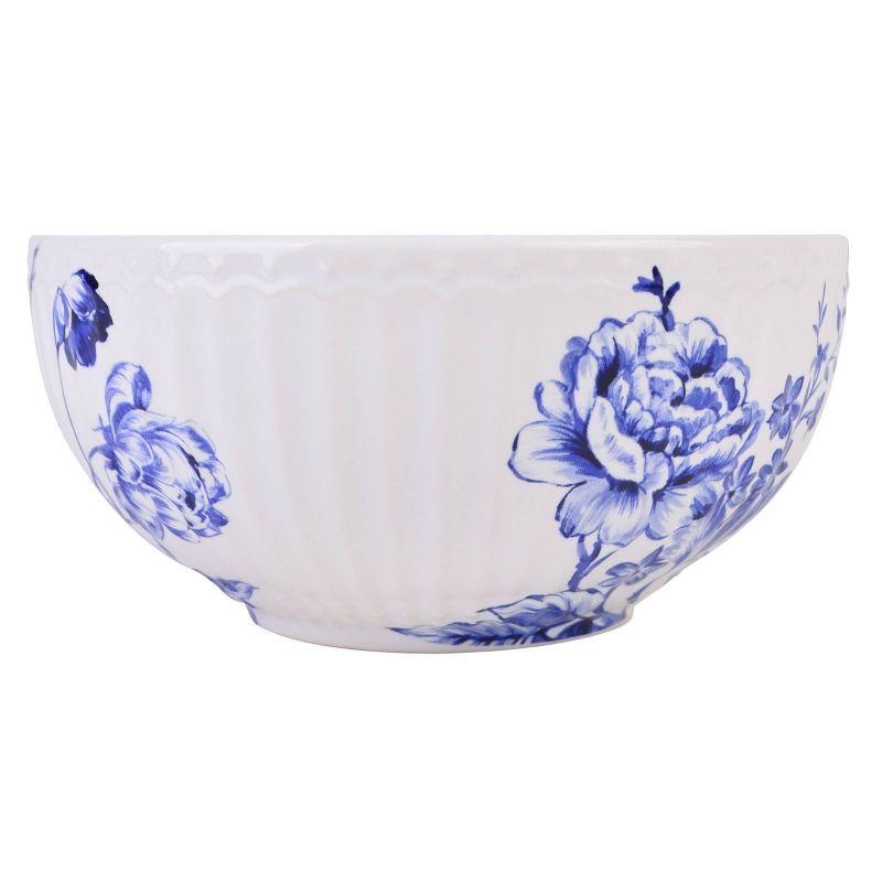 222 Fifth 222 Fifth Cassian Embossed Toile Blue Porcelain Dinnerware Set - Service For 4 (Set of 12)