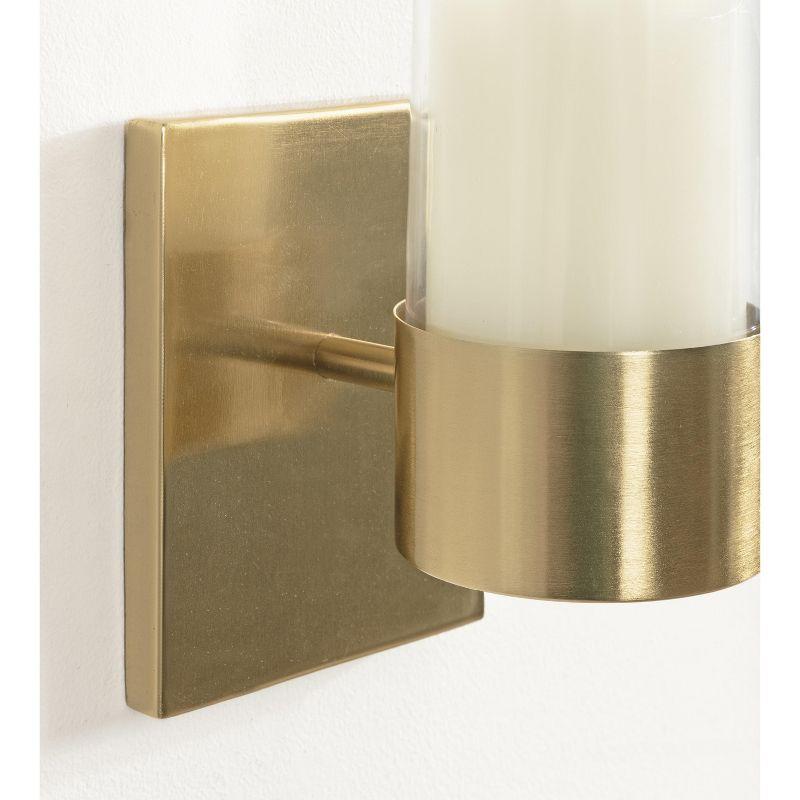 Kate and Laurel Zabler Metal Wall Sconce, 5x6x10, Gold