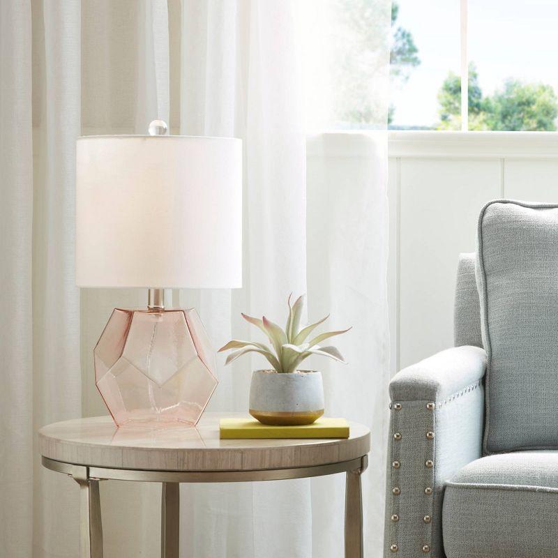 Bella Table Lamp (Includes LED Light Bulb) Pink: 510 Design, Modern Bedside Lighting with Drum Shade