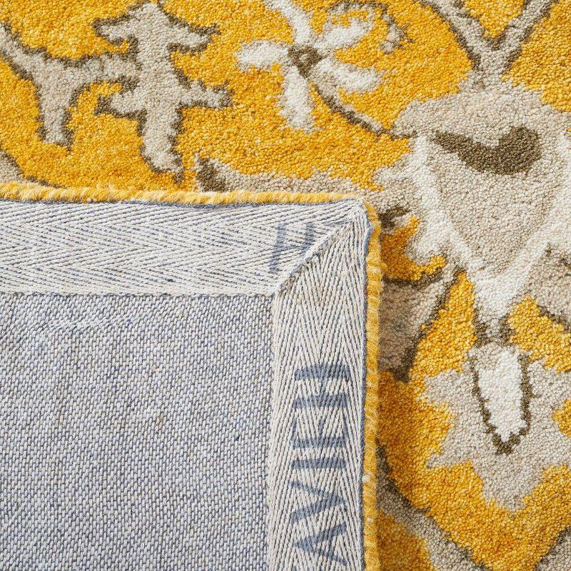 Bella BEL673 Hand Tufted Area Rug - Gold/Taupe - 5'x5' - Safavieh.