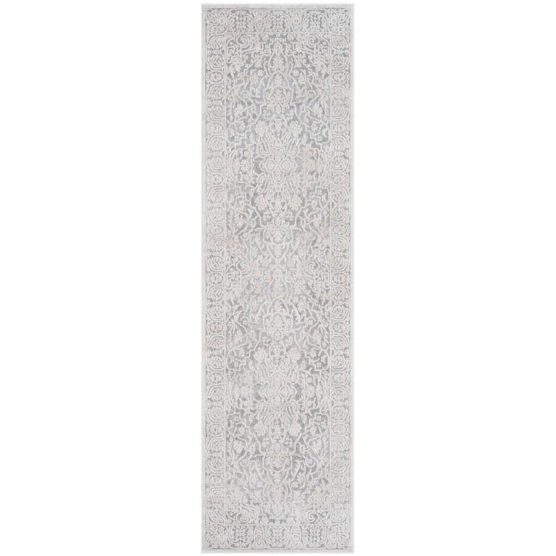 Reflection RFT670 Power Loomed Runner Rug - Light Grey/Cream - 2'3"x10' - Safavieh.