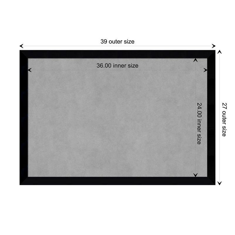 Amanti Art Black Museum Framed Magnetic Board 39 x 27 in.