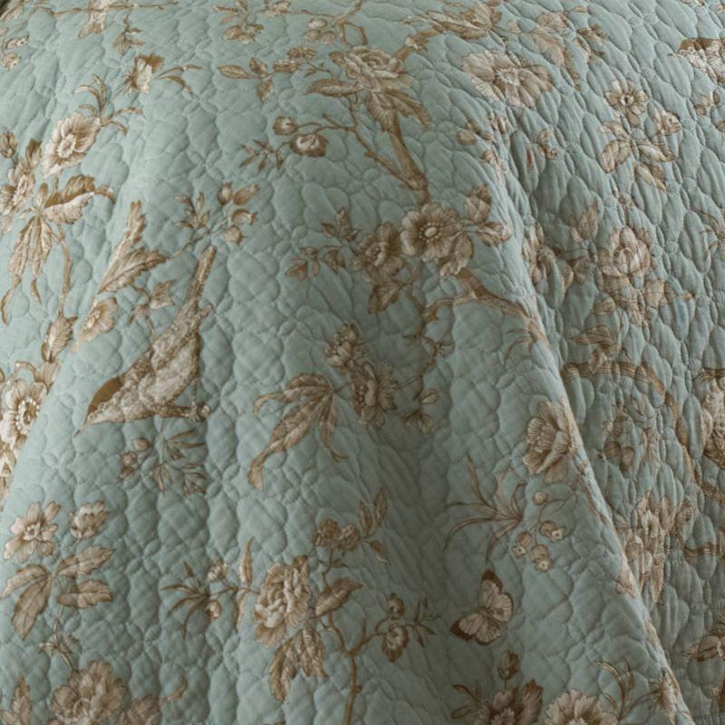 homthreads Luxemburg Quilt Set - Teal (Full/Queen): Cotton Material, Includes 2 Shams, Machine Washable