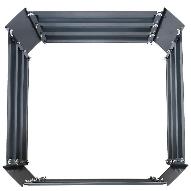 Sunnydaze Corrugated Galvanized Steel Raised Garden Bed for Plants, Vegetables, and Flowers - 24" Square x 11.75" H - Dark Gray