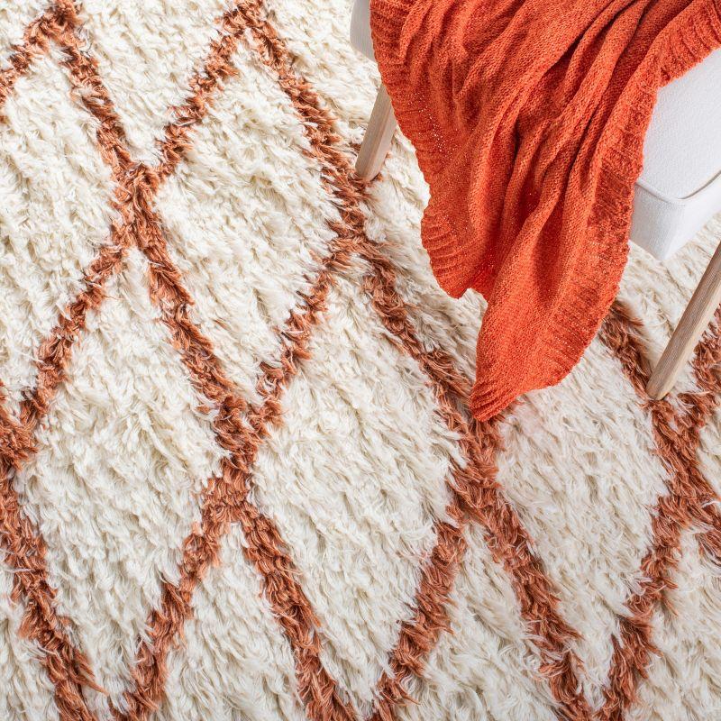 Kenya KNY712 Hand Knotted Area Rug - Ivory/Terracotta - 6'x9' - Safavieh