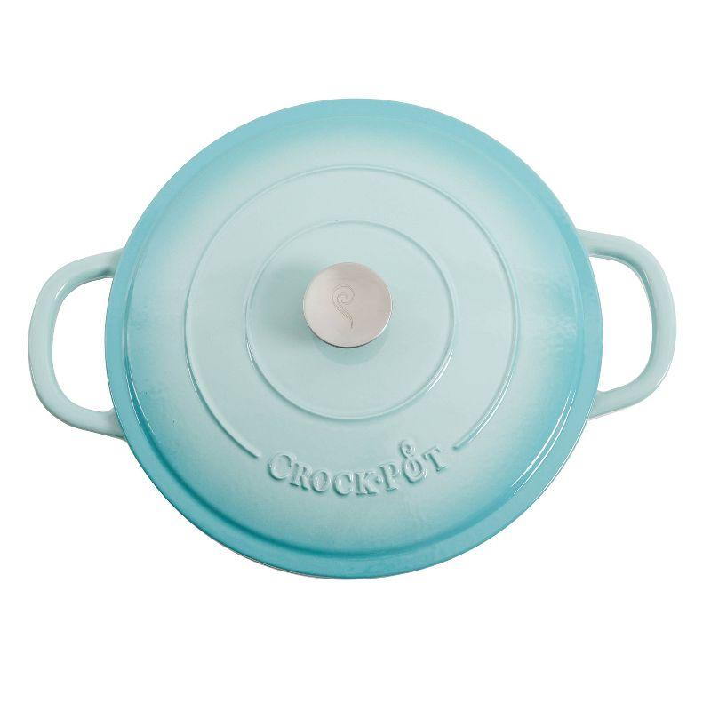 Artisan 5-Quart Aqua Blue Enameled Cast Iron Dutch Oven