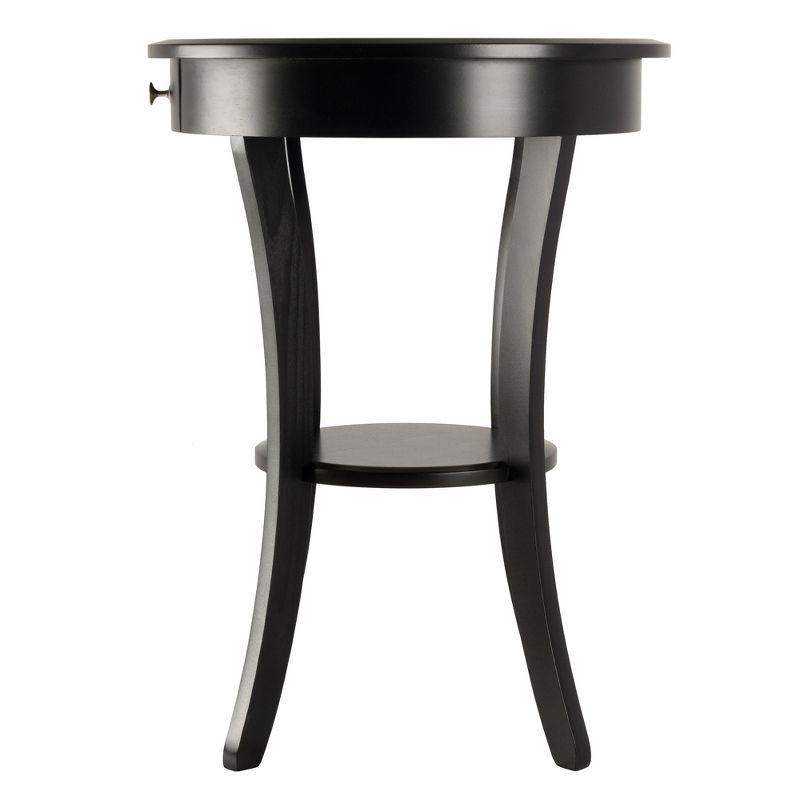 Sasha Round Accent Table - Black - Winsome