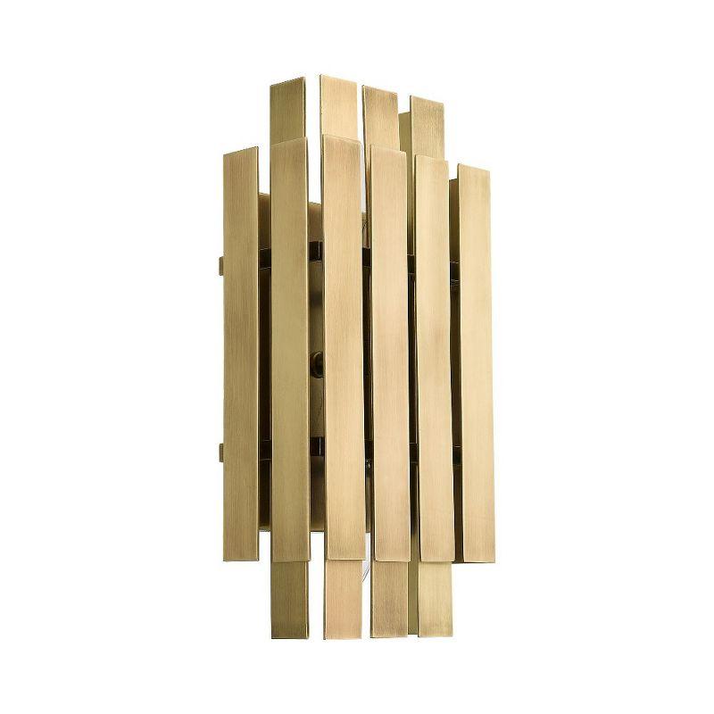 Natural Brass 2-Light Dimmable Wall Sconce