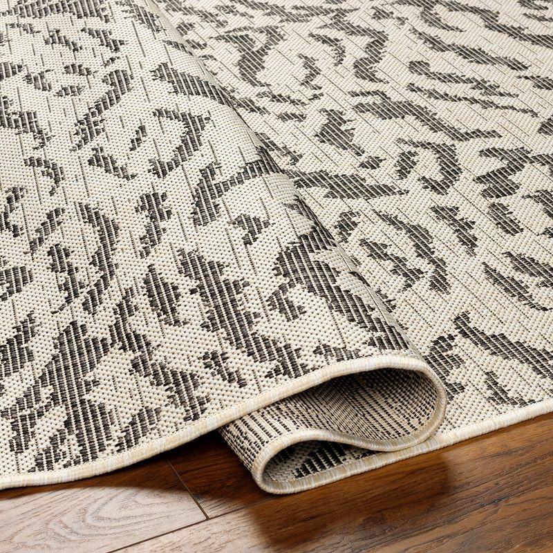 Livabliss Ravello 5'3"x7' Rectangle Woven Indoor and Outdoor Area Rugs Black/Beige