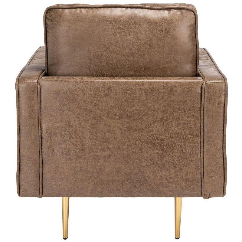 Paityn Accent Chair - ACH2000 - Brown/Gold - Safavieh