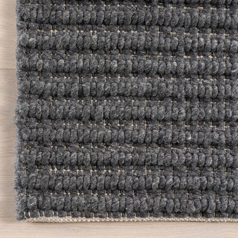 Nuloom Dorene Contemporary High-Low Striped Wool Indoor Area Rug