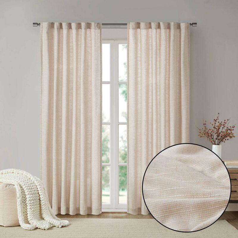 Fleece Lined Rod Pocket Single Curtain Panel