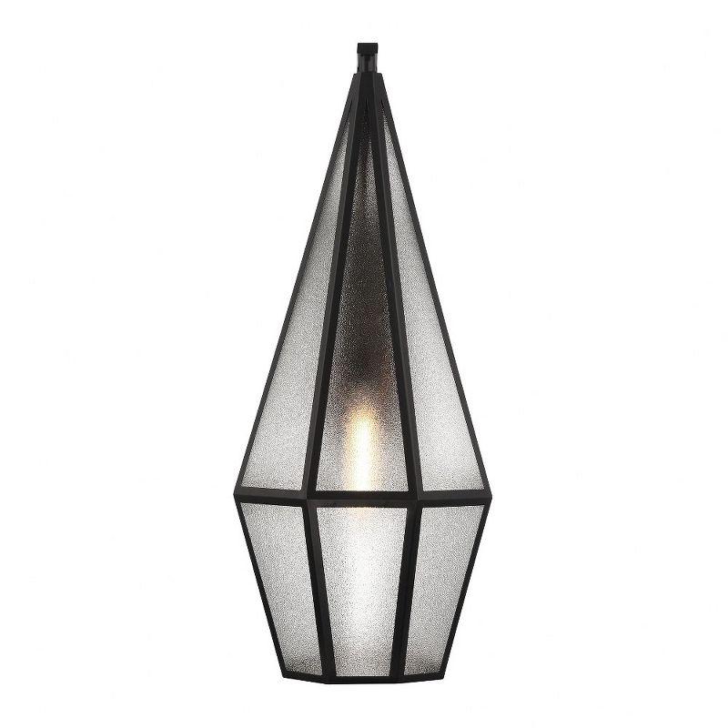 Savoy House Peninsula 1-Light Outdoor Wall Lantern in Matte Black